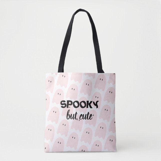Tote Bag Halloween rose moderne Éffrayant mais mignon (Devant)