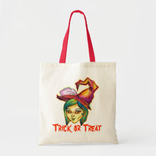 Tote Bag Halloween - sorcière maigre