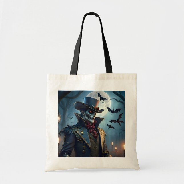 Tote Bag Halloween Steampunk Southern Gothic Zombie (Devant)