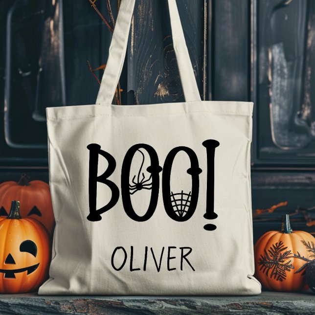 Tote Bag Halloween Trick ou Treat Cute Boo (Créateur téléchargé)