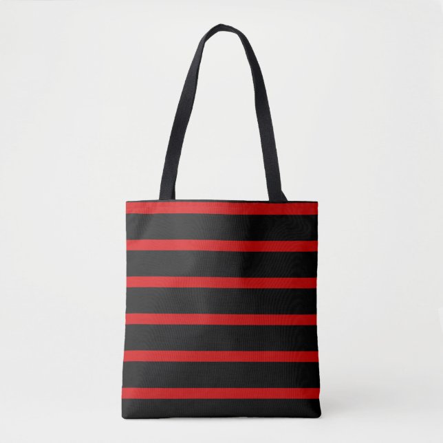 Tote Bag Halloween Vampire Style rouge et noir (Devant)