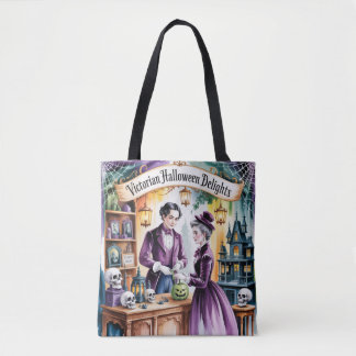 Tote Bag Halloween victorienne délice, Halloween apothecair