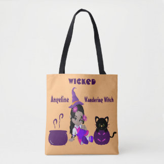 Tote Bag Halloween Wicked Wandering sorcière Orange Cute Ca