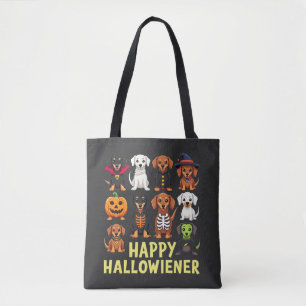 Tote Bag Hallowiener Éffrayant Halloween Chien Weiner