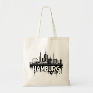 Tote Bag Hamburg Allemagne Skyline–Paysage Urbain Reflet
