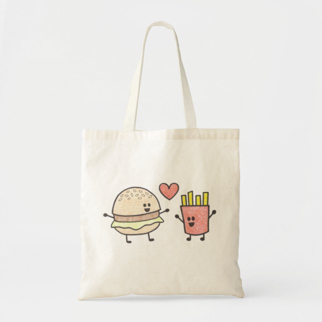 Tote Bag Hamburger et fritures Fourre-tout (Devant)