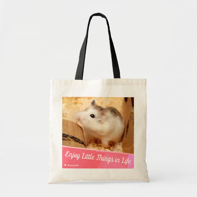 Tote Bag Hammyville - Joli Hamster Profitez De Petites Chos (Devant)