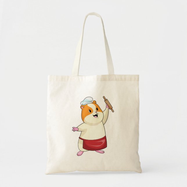 Tote Bag Hamster comme boulon avec broche à rouleaux (Devant)