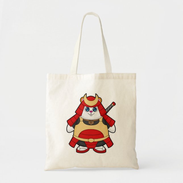 Tote Bag Hamster en guerrier avec Armor (Devant)