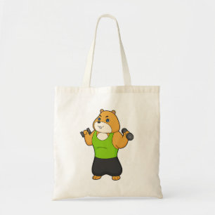 Tote Bag Hamster Fitness Dumbbell