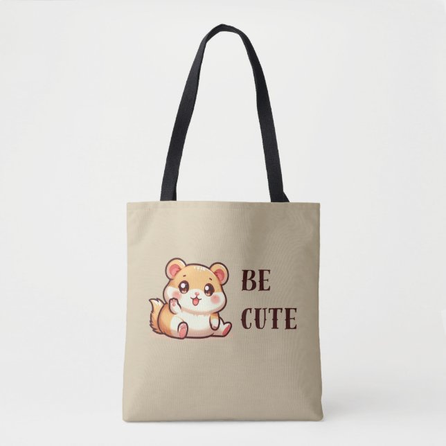 Tote Bag Hamster - Soyez mignon (Devant)