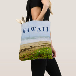 Tote Bag Hanalei Bay Kauai Hawaii Beach & Bateaux