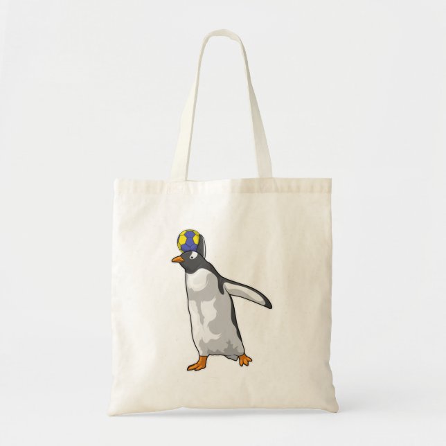 Tote Bag Handball joueur de pingouin Handball (Devant)