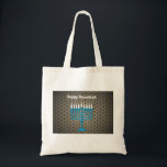 Tote Bag hanoukka noir heureux<br><div class="desc">"hanoukka heureuse noire",  "hanoukka menorah",  "hanoukka heureuse",  channuka,  channukah,  chanoukah,  chanoukka,  hannuka,  hannukah,  Hanoukka, </div>