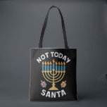 Tote Bag Hanukkah Pas aujourd'hui Père Noël juif Chanukah<br><div class="desc">Hanukkah Pas aujourd'hui Père Noël juif Chanukah</div>