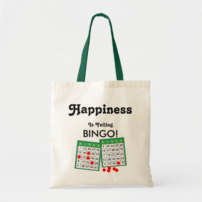 Tote Bag Happiness est Joyeux Joueurs de Bingo Fun Bingo Ba (Devant)