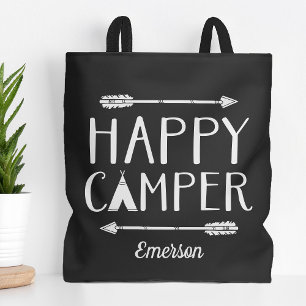 Tote Bag Happy Camper Kids Monogrammed
