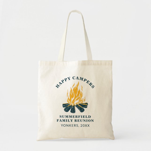 Tote Bag  Happy Campers Camping Family Vacation Trip (Devant)