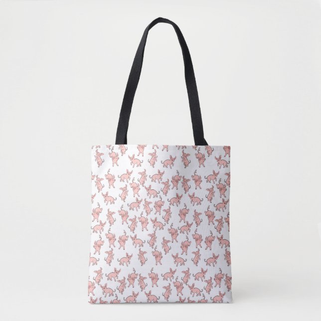 Tote Bag Happy Dance piglets (Devant)