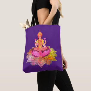 Tote Bag Happy Diwali - Deepalavi Lakshmi Goddess 4
