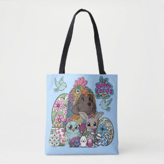 Tote Bag Happy Easter Fuzzy & Feather Friends
