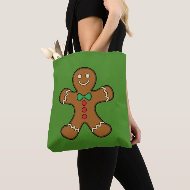 Tote Bag Happy Gingerbread Man (De près)