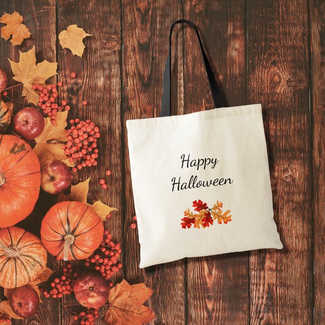 Tote Bag Happy Halloween automne Foliage mignonne Trick ou  (Créateur téléchargé)