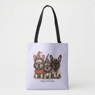 Tote Bag Happy Halloween Bulldogs français