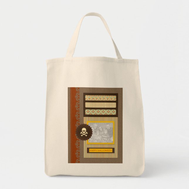 Tote Bag happy halloween (scrapbook) (Devant)