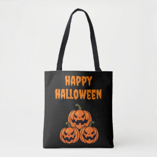Tote Bag Happy Hallowen Citrouille effrayant