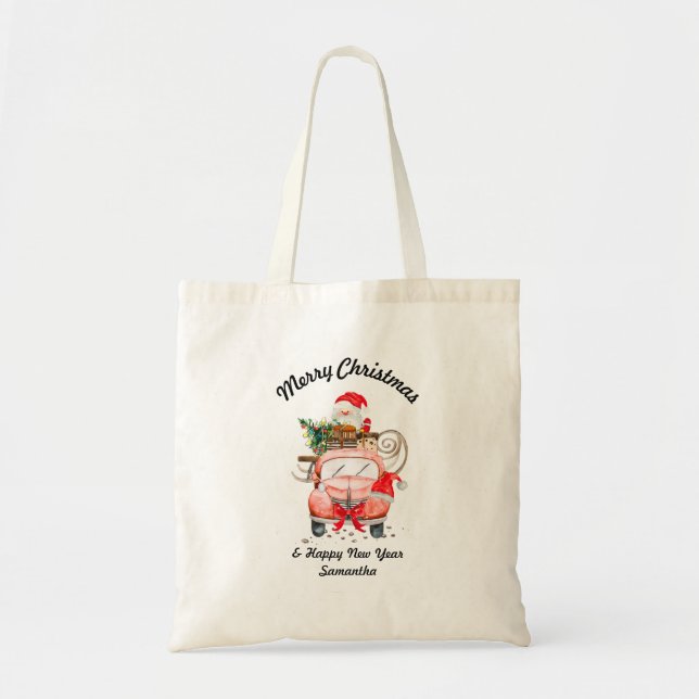 Tote Bag Happy new year Santa gift for daughter (Devant)
