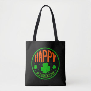 Tote Bag Happy St. Patrick's Day Circle Design-63501
