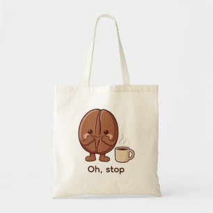 Tote Bag Haricot de café de caractère personnalisé Oh, arrê