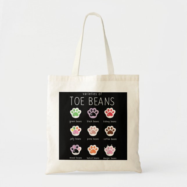 Tote Bag Haricots Amoureux de les chats amusants (Devant)