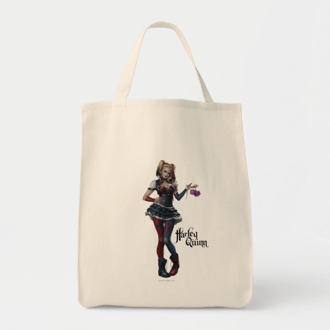 Tote Bag Harley Quinn With Fuzzy Dice (Devant)