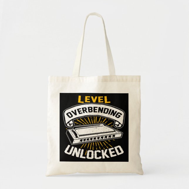 Tote Bag Harmonica Lover niveau surbalancer Reed Mu déverro (Devant)