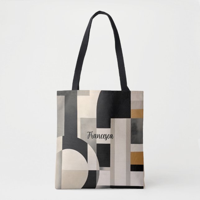 Tote Bag Harmonie dans les nuances : Composition abstraite  (Devant)