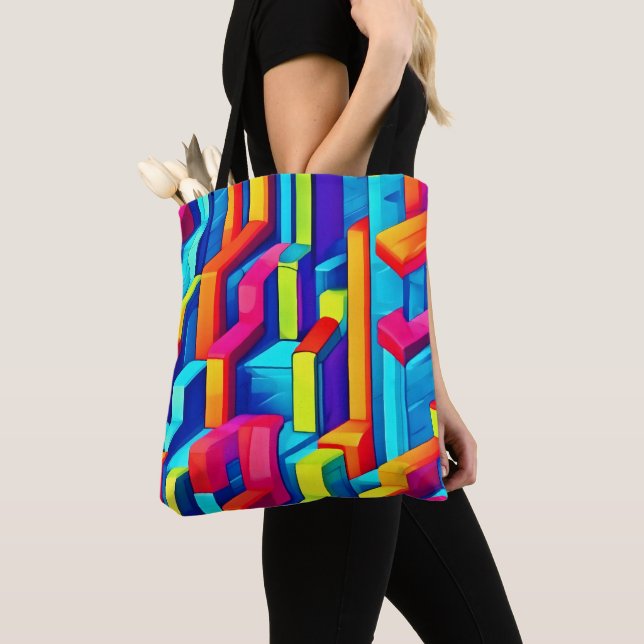 Tote Bag Harmonie géométrique Abstraite (De près)