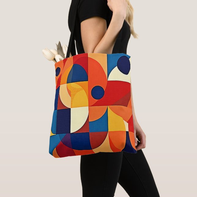 Tote Bag Harmonie Géométrique : Conception Artistique (De près)