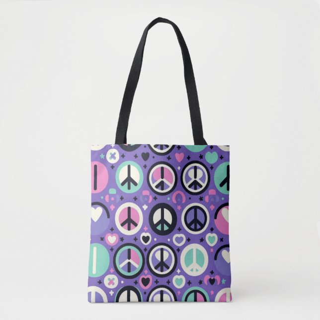 Tote Bag Harmony Hues A Peaceful Pattern / Tons de Harmonia (Devant)