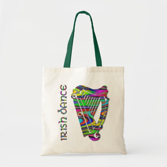 Tote Bag Harpe de couleur d'arc-en-ciel de danse (Devant)
