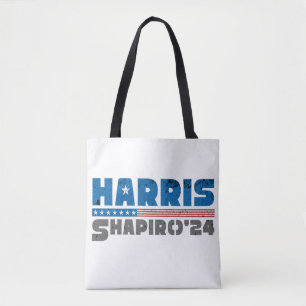 Tote Bag Harris Shapiro 2024 Rayure Vintage Patriotique