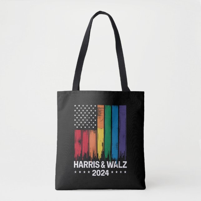 Tote Bag Harris Waltz 2024 Election Gay Tim Waltz LGBTQ (Devant)