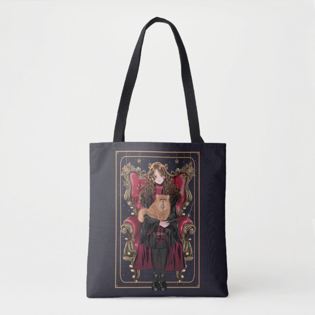 Tote Bag HARRY POTTER™ | Anime Hermione Granger assis (Devant)