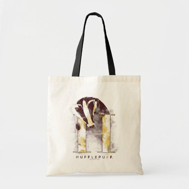 Tote Bag Harry Potter | Aquarelle Badger HUFFLEPUFF™ (Devant)
