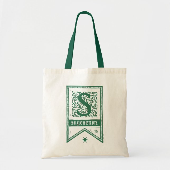 Tote Bag Harry Potter | Bannière Monogramme Slytherin (Devant)