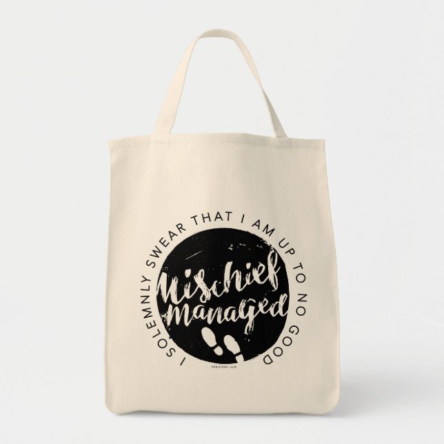 Tote Bag Harry Potter | Cartographie du Maraudeur Typograph (Devant)