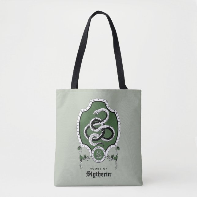 Tote Bag HARRY POTTER™ | Délicat croquis SLYTHERIN™ Crest (Devant)