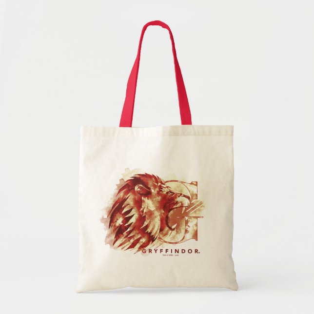 Tote Bag Harry Potter | GRYFFINDOR™ Lion Aquarelle (Devant)