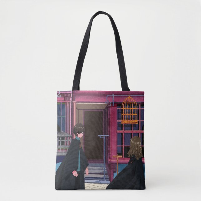Tote Bag HARRY POTTER™ & Hermione à Eeylops Owl Emporium (Devant)